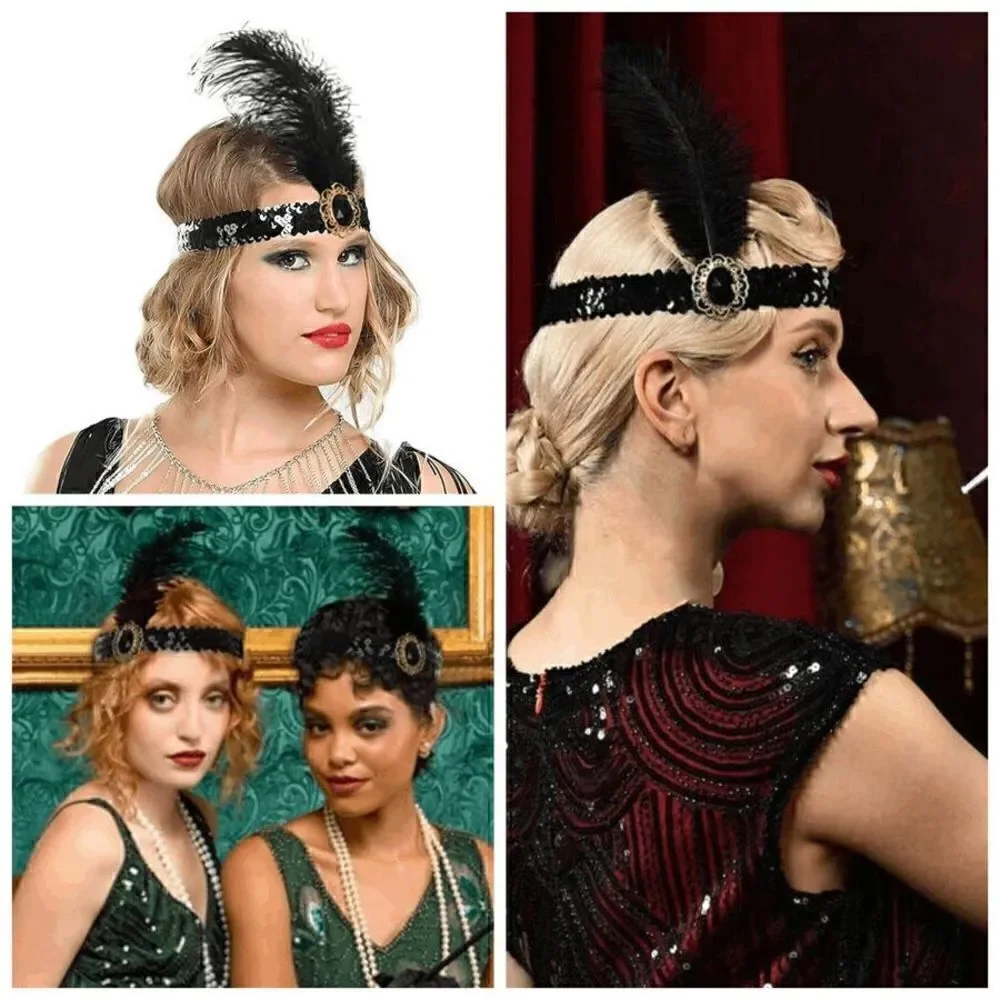 🤍✨ 6PCS 1920s White Accessories Flapper Great Gatsby Retro Costume Set NEW